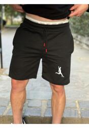  Fekete Sportos Nyomott Mintás Rövid Melegítőnadrág 5XL 5IA (3lüşort/Siyah)