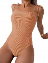 Shein Egyrészes Fürdőruha Narancssárga Csíkos M 1JC (sz2406079722431955)