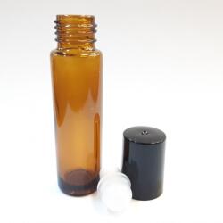 AsiaShop Roll On - 10 ml műanyag golyós borostyán üveg