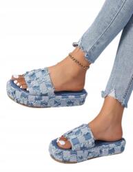 Shein Női Flip-flop Papucs Casual Áttört Farmer 36, 5 1HA Platformon