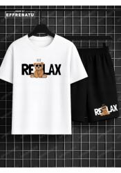  Fekete Rövidnadrág Macis Mintával És Elasztikus Pánttal XL 5IA (relaxseFHDm/Beyaz)