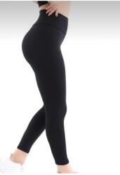 Sima Fekete Leggings Magas Derékkal És Ripsz Szerkezettel M 5IA (BYL15/SIYAH)