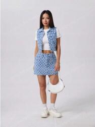 Shein IC03202 Shein Farmer Texturált Miniszoknya Magas Derekú (19) L