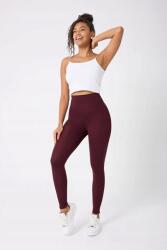 Sima Női Leggings Magas Derék Bordó Calm S 5IA (MY1004/Mürdüm)