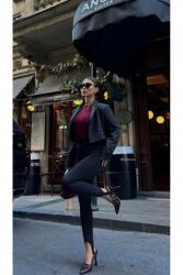 Sima Fekete Hosszú Leggings Magas Derékkal M 5IA (Cepli Korse Tayt 777755/SIYAH)