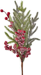 Valex Decor Csillámos, deres hatású bogyós fenyőág, 48 cm magas (AF234-01)