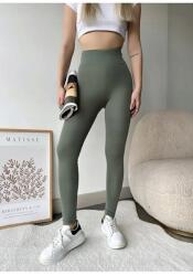 Sima Női Leggings Magas Derék Khaki Calm M 5IA (3097_polarlidlgictayt/Haki)