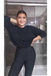 Sima Fekete Magas Derekú Leggings 3XL 5IA (Siyahtoparlayctayt/SIYAH)