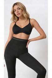  Fekete Sima Leggings Magas Derék Pántokkal S 5IA (FEMMESIYAHKORSETAYT/Siyah)