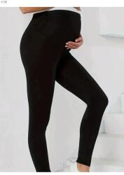 Sima Fekete Kismama Leggings Elasztikus Derékrésszel 3XL 5IA