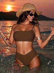Shein Barna Kétrészes Bikini Egy Vállpánttal L 1MC