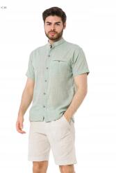  Könnyű Melange Rövid Ujjú Ing Casual 3XL 5IA