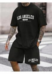  Fekete Rövidnadrág Los Angeles Nyomott Mintával L 5IA (siyahlosangeles/siyah)