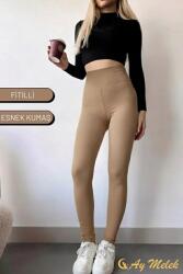 Sima Bézs Női Leggings Magas Derék Fitilli S 5IA (AYMTAYT/Altn)