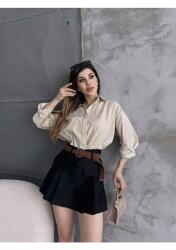  Fekete Fodros Miniszoknya S5IA (Laluna864KDŞED/Siyah)