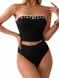 Shein Bikini Jelmez Fekete Felső Melltartó Kagylókkal XL 1JA