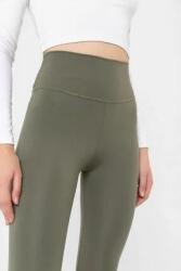  Női Hosszú Leggings Khaki Magas Derék Sima S 5HA (NS22WODMTY01743)