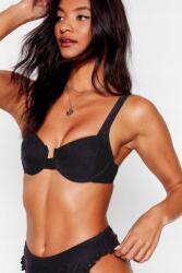 Nasty Gal LC94320 Nasty Gal Fekete Varrott Bikini Felső (37) Xs