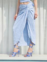 Shein ZC65203 Shein Aszimmetrikus Fodros MIDI Szoknya (20) L