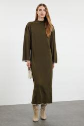 Trendyol Kötött Hosszú Ruha Hosszú Ujjú Khaki 40 7BA