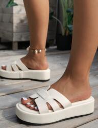 Shein Fehér Bebújós Női Flip-flop Papucs Sima Nyári 38-AS