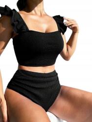 Shein Női Bikini Jelmez Kétrészes Fekete Nyári L L9G