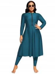 Shein Plus Size Kétrészes Fürdőruha Kék Sima 46 1HA
