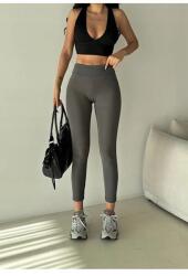 Sima Női Leggings Magas Derék Szürke Kényelmes M 5IA (kl12/Siyah)