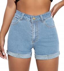 Shein Kék Farmer Rövidnadrág Magas Derékkal 34 1DB