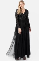 Maya Deluxe Ruha Elegáns Koktél Flitterekkel Maxi Fekete 36 J9B