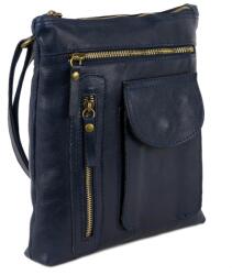 Manier Geanta piele bleumarin GB147