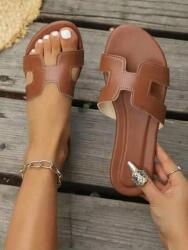Shein Casual Női Flip-flop Papucs Barna Sima Nyári 40, 5 1KA