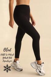  Fekete Sima Leggings Magas Derekú, Bordázott S 5IA (122/Siyah)