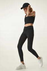 Sima Fekete Magas Derekú Női Leggings 44 5IA (LOW0009/SIYAH)