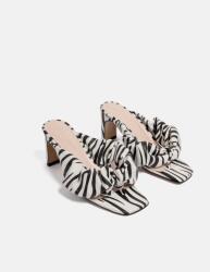 L37 Elegáns Valódi Bőr Flip-flop Papucs Csíkos Masnival 37 6IA