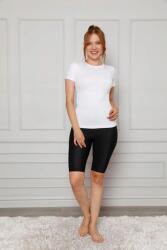 Sima Fekete Női Térdig Érő Leggings Magas Derék 4XL 5IA (5867/Siyah)