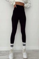 Sima Fekete Magas Derekú Leggings L 5IA (ispanyol2/Siyah2)