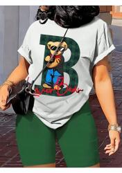 Sima Sötétzöld Női Rövidnadrág Calm 5XL 5IA (BRujV7U8B/beyaz-Yeşil)
