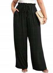 Emery Rose Plus Size Egyenes Szárú Nadrág Fekete 44 V9F