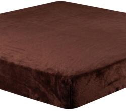 decoDoma Cearceaf cu elastic din micropluș de culoarea ciocolatei 180 x 200 cm