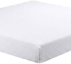 decoDoma Cearceaf cu elastic din micropluş alb 180 x 200 cm