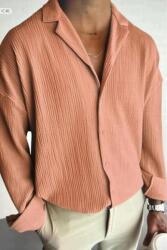  Férfi Casual Melange Csíkos Ing Oversize M 5IA