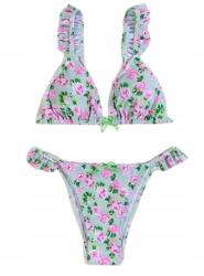 Shein Fürdőruha Bikini Fürdőruha Kétrészes Virágos Slgl