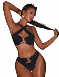 Shein Fekete Kétrészes Fürdőruha Bikini Fürdőruha M 1GA