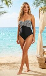Boohoo CC53208 Boohoo Nyitott Vállú Csíkos Fürdőruha (19) 46
