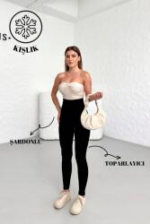  Fekete Sima Női Leggings Magas Derék Klasszikus M 5IA (BLKO9840CSTK/Siyah)
