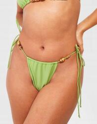 Boohoo Zöld Bikini Alsó, Kötős, Díszített Gyöngyökkel V58 NG2__XS