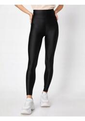 Sima Fekete Magas Derekú Női Leggings XL 5IA (EDV724/DISCO SIYAH)