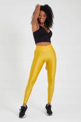 Sima Sárga Leggings Magas Derék Fényes L 5IA (21300/Hardal)
