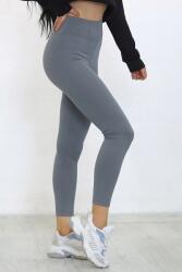 Sima Női Leggings Magas Derék Szürke Bordázott XXL 5IA (TAYT0012/GRI)